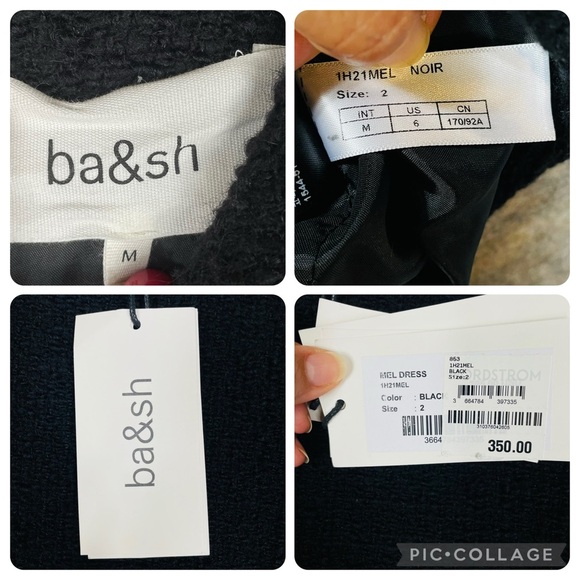 Ba&sh Mel Wool-Blend Tweed Polished Old Money Business Minidress - NWT - Sz M - Picture 15 of 16